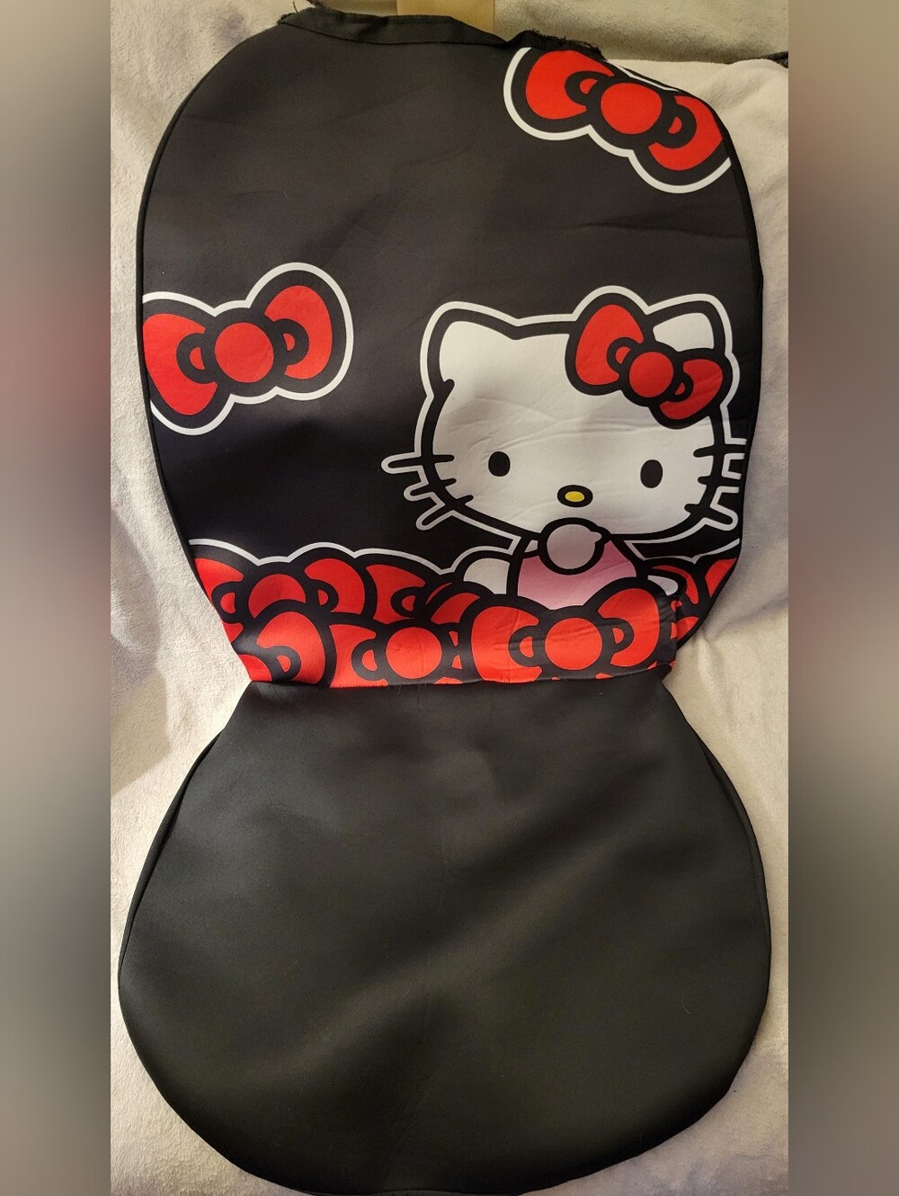 Hello Kitty Black & Red Seat. Car Cover.